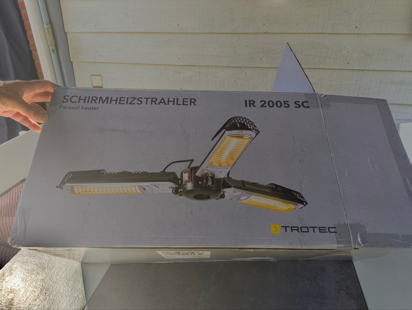 Trotec  Parasol Heater - Elektrische Terrasverwarme, Elektrisch, Parasol, Ophalen of Verzenden, Zo goed als nieuw