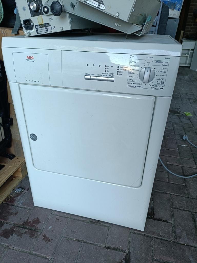 AEG Lavatherm 36490 Luchtafvoer Wasdroger - Zonder Slang, Witgoed en Apparatuur, Ophalen, 6 tot 8 kg, Gebruikt, Luchtafvoer