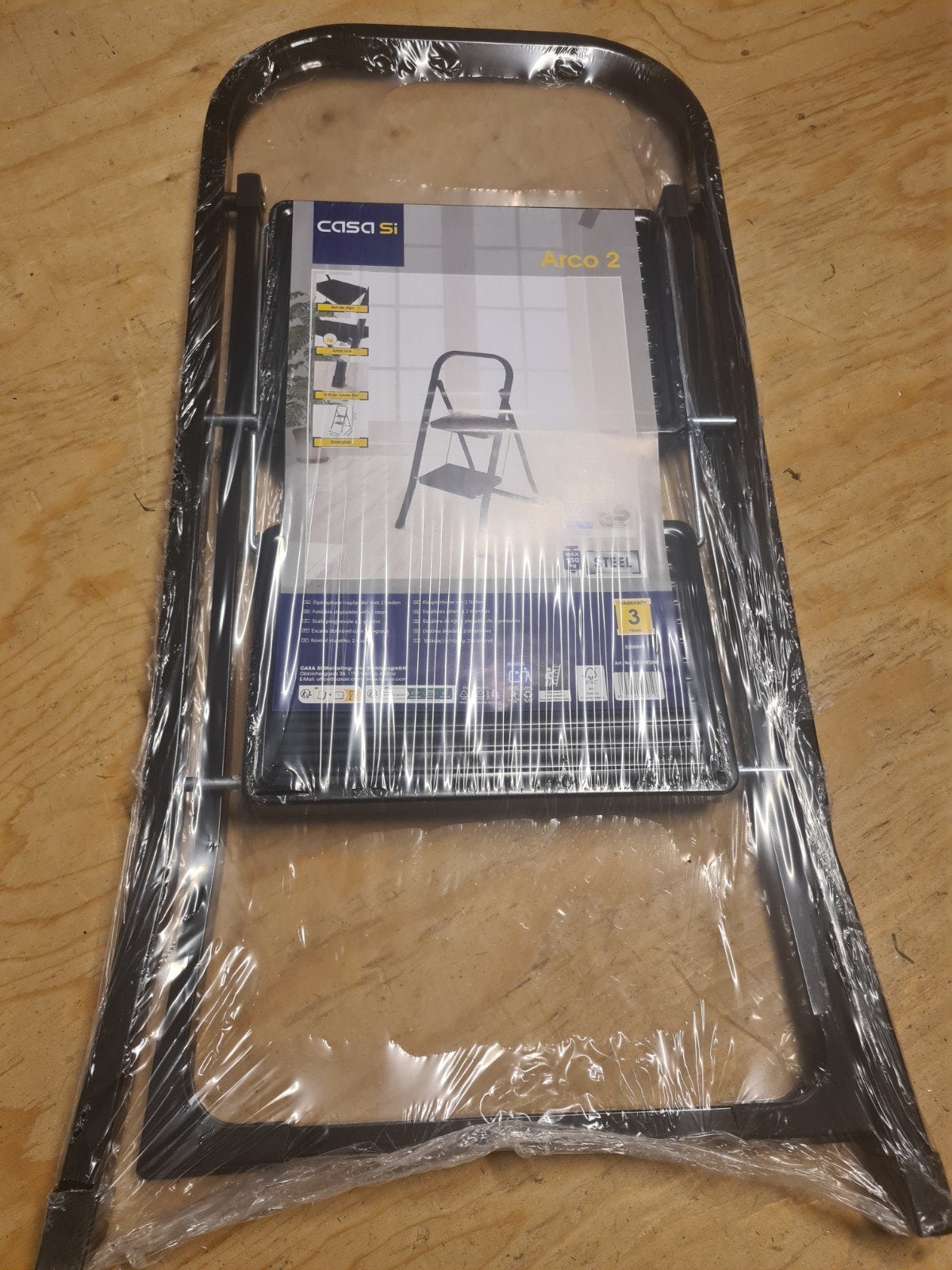 Opklapbare trapladder met 2 treden, Trap, Nieuw, Ophalen of Verzenden, Opvouwbaar of Inschuifbaar
