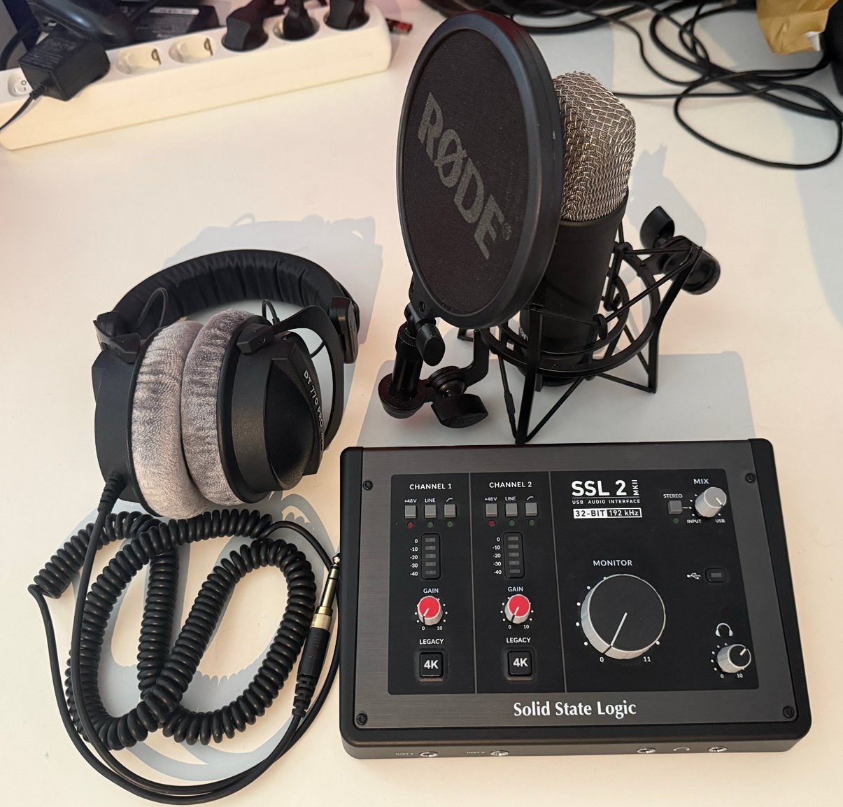 RØDE NT1 + SSL 2 MKII+DT 770 Pro 250 Ohm Complete Studio Set, Ophalen, Zo goed als nieuw, Studiomicrofoon