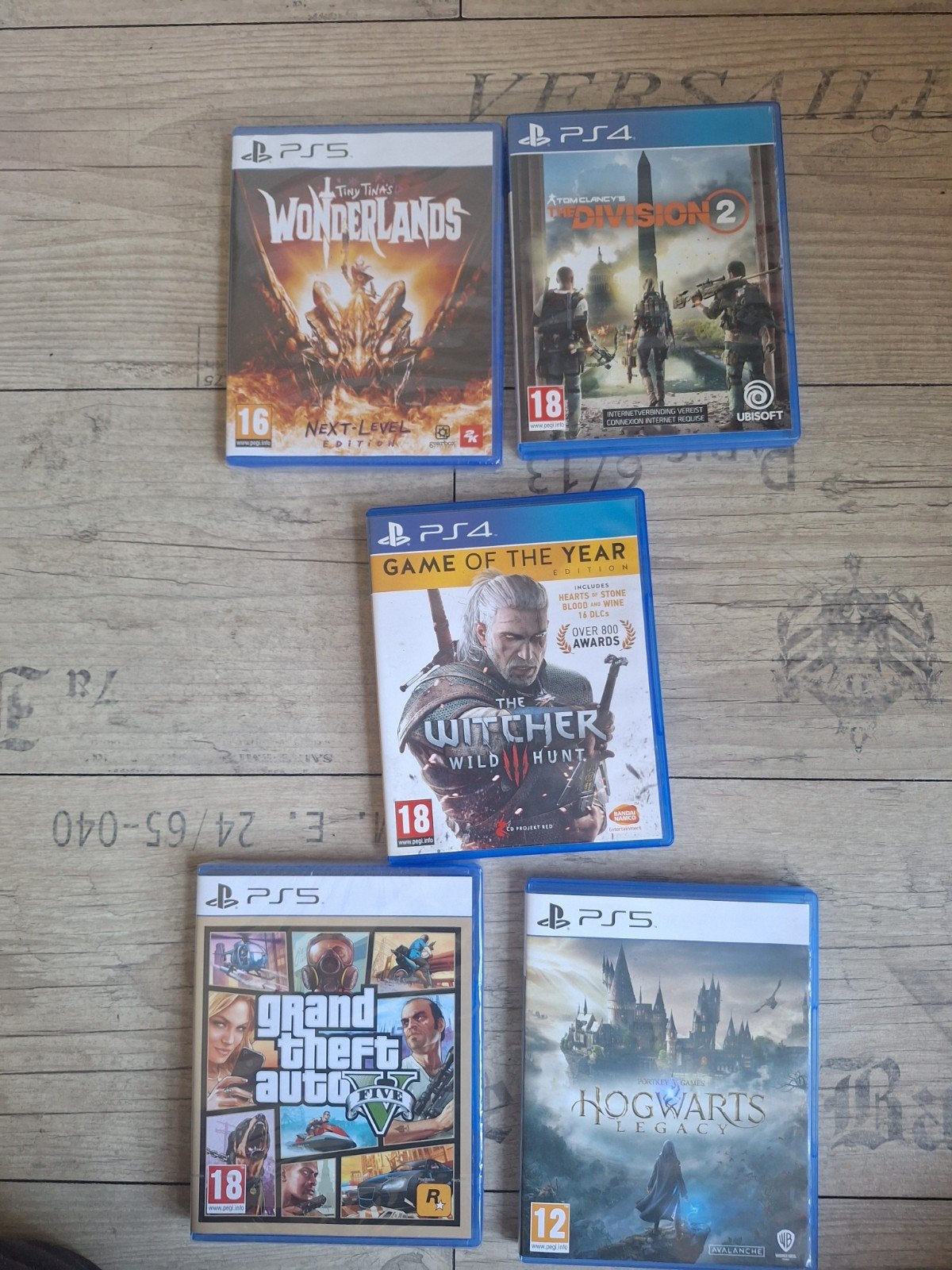 PS5 spellen GTA, The Witcher, Division 2, Wonderland, Hogwar, Spelcomputers en Games, Online, Vanaf 18 jaar, 1 speler, Nieuw