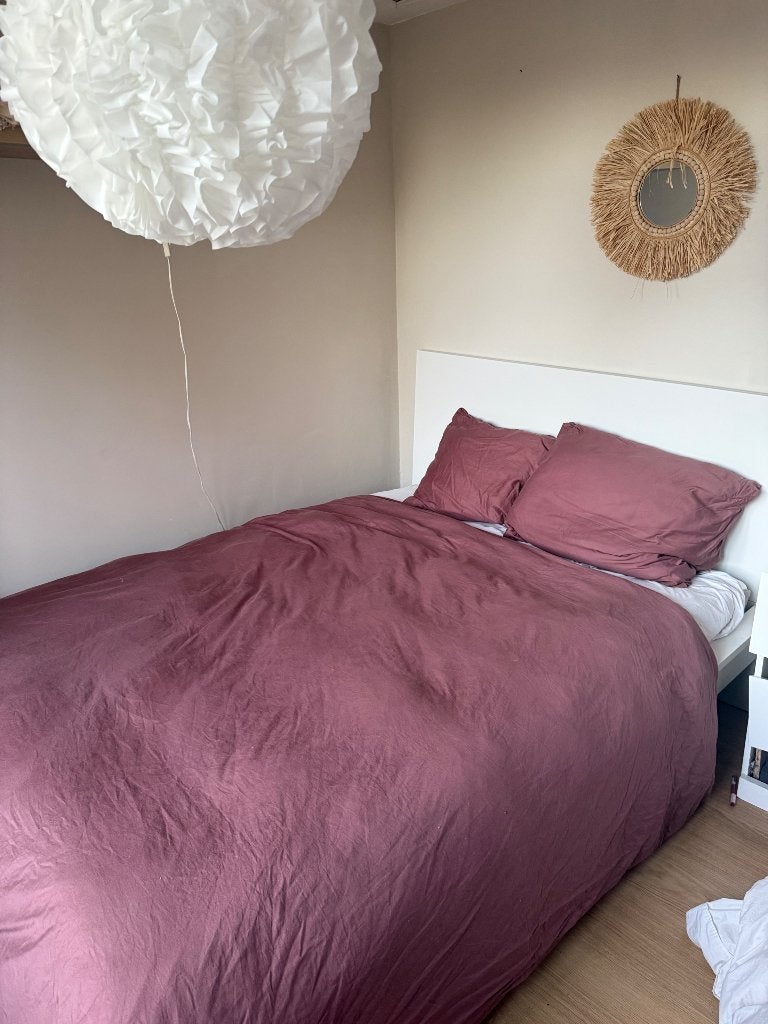 Bed IKEA Malm 160x200 (lattenbodem en matras beschikbaar), Huis en Inrichting, Ophalen, Wit, Tweepersoons, Zo goed als nieuw