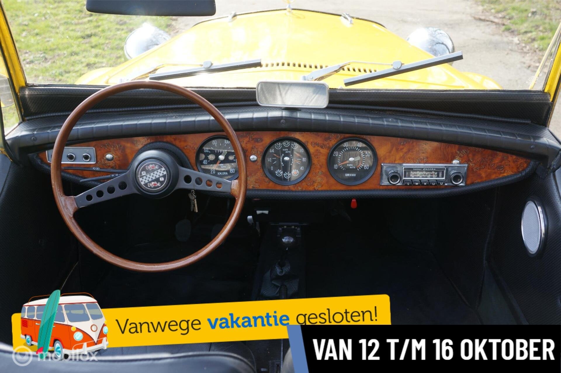 Siata ( Fiat) Spring 850 In Mooie originele Conditie!, Auto's, Overige merken, Achterwielaandrijving, Zwart, 837 cc