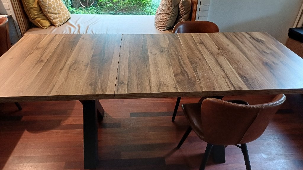 Industriële tafel, Huis en Inrichting, Tafels | Eettafels, Zo goed als nieuw, 50 tot 100 cm, 200 cm of meer, Vijf personen of meer