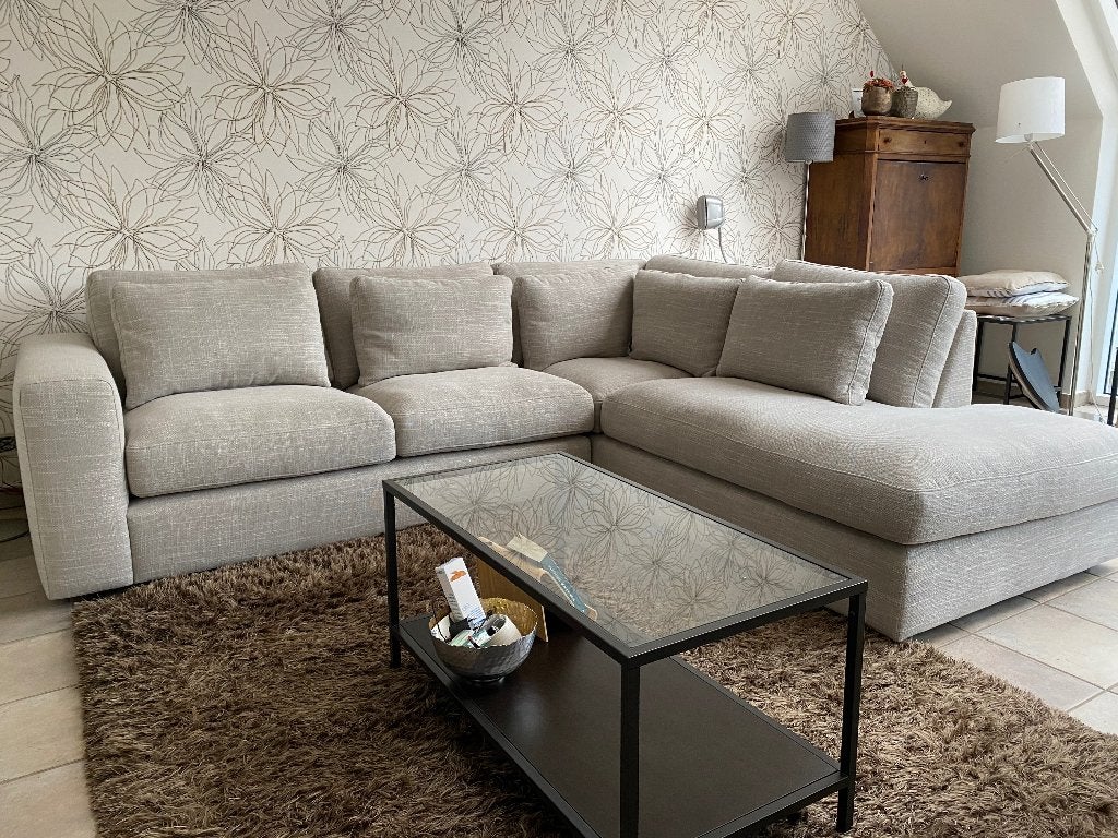 bankstel hoeksalon, Ophalen, Zo goed als nieuw, Stof, Modern - Tijdloos