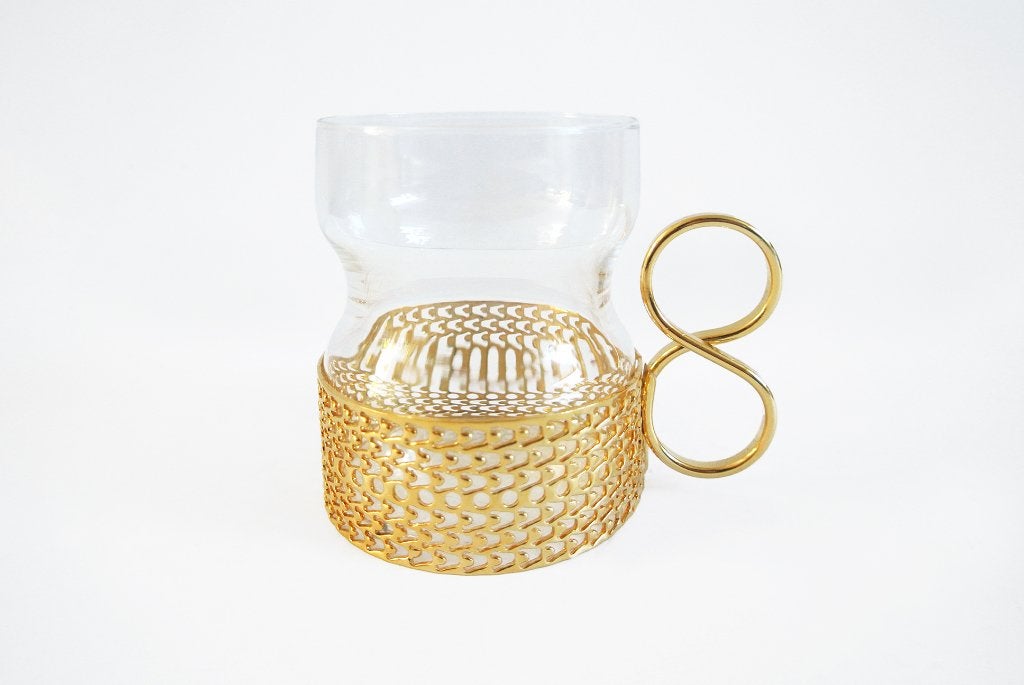 2 Iittala Tsaikka theeglazen Timo Sarpaneva goudkleurig, Huis en Inrichting, Glas of Glazen, Overige merken, Ophalen of Verzenden