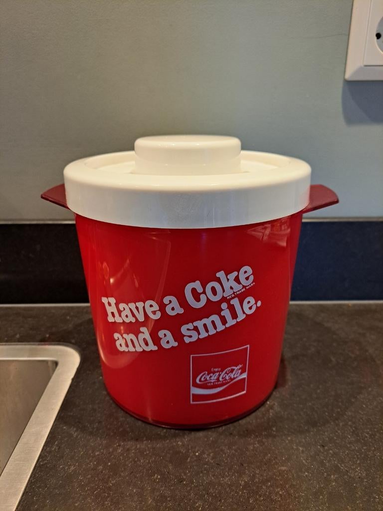 Coca Cola ijsbucket / ijsemmer - Vintage, Vintage, Gebruikt, Kunststof, Ophalen of Verzenden