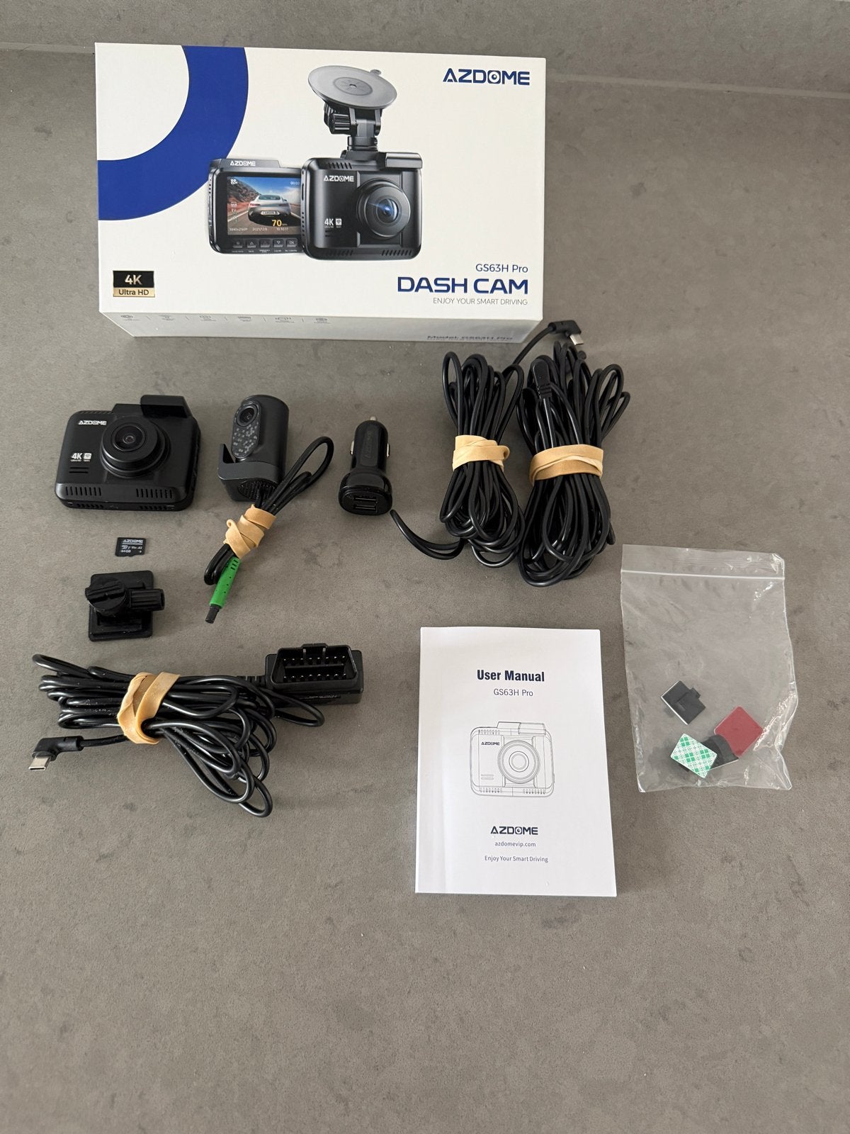 AZDome GS63H Pro 4K Dashcam met GPS en WiFi, Auto diversen, Ophalen of Verzenden, Zo goed als nieuw