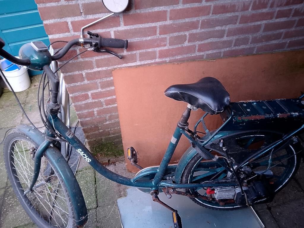 Sachs snorfietsDeluxeGroen/zonderkenteken(opknapper project), Ophalen, Gebruikt, 0 versnellingen, Sachs