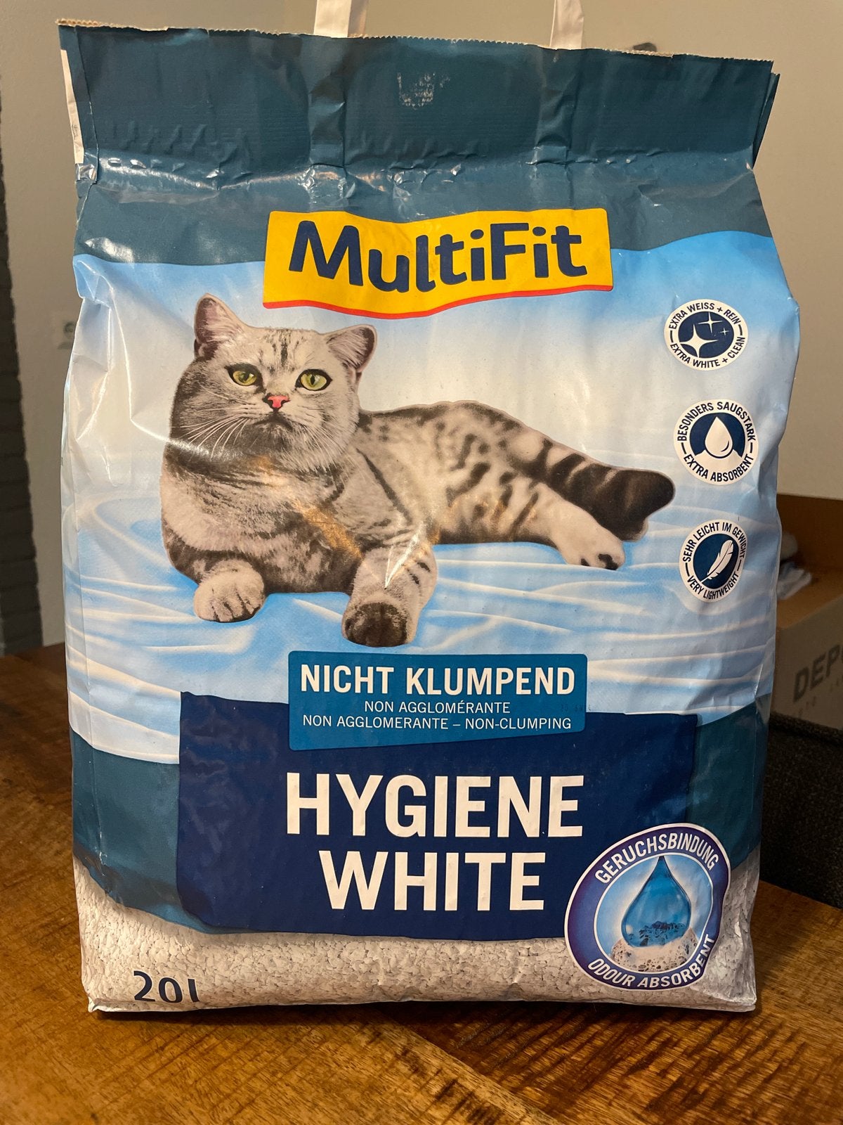 Kattenbakvulling, Ophalen
