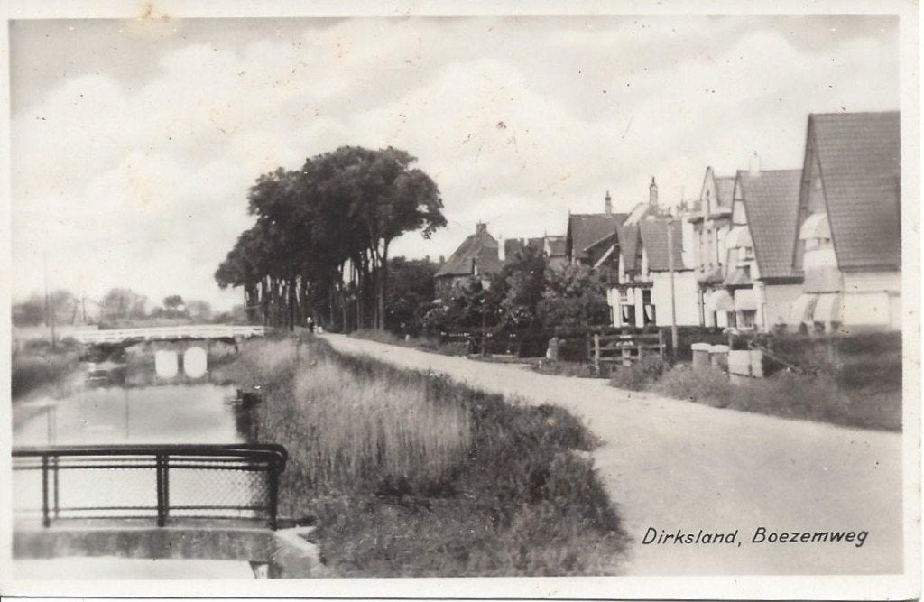 Dirksland (Z.H.) Boezemweg, ca. 1950, Ophalen of Verzenden, 1940 tot 1960, Ongelopen, Zuid-Holland