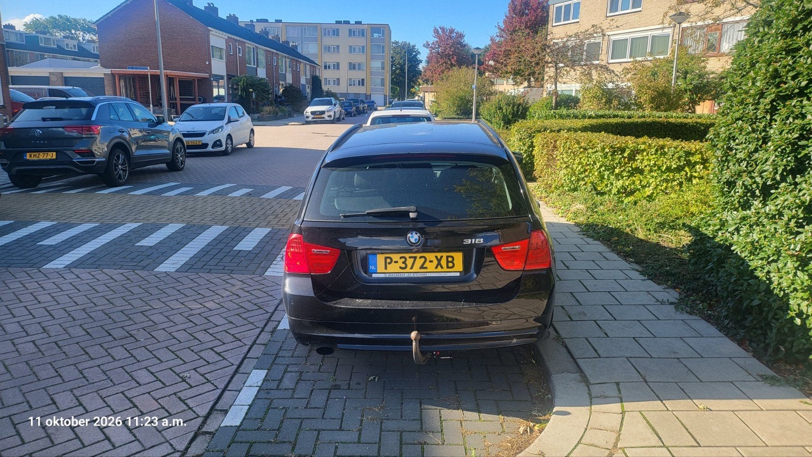BMW 3-Serie 2.0 318 I Touring 2012 Zwart, Auto's, Dealer onderhouden, Zwart, Handgeschakeld, Grijs