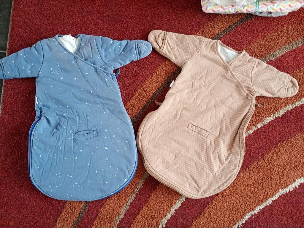2x bemini slaapzakjes voetenzakjes blauw+camel maat 1, Ophalen of Verzenden, Zo goed als nieuw, 100 cm of meer, Deken
