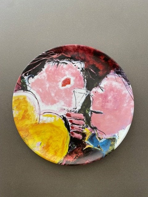 Groot bord porselein Gerdine Duijsens. Proeven van kunst., Antiek en Kunst, Ophalen