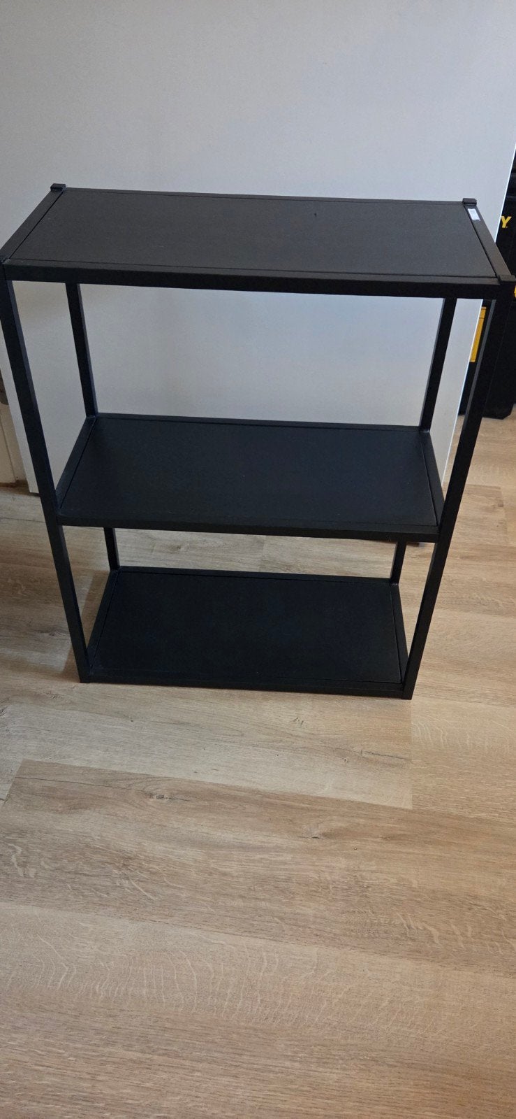 leuk hang Zwart metalen rek met 3 planken, Ophalen, Gebruikt