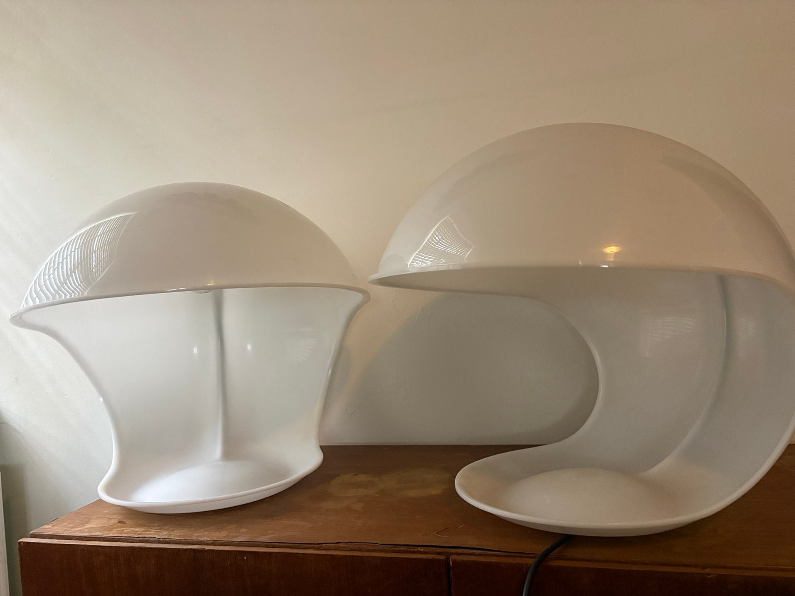 Set van 2 Martinelli Luce Foglia tafellampen, Ophalen of Verzenden, Zo goed als nieuw, Kunststof, Minder dan 50 cm