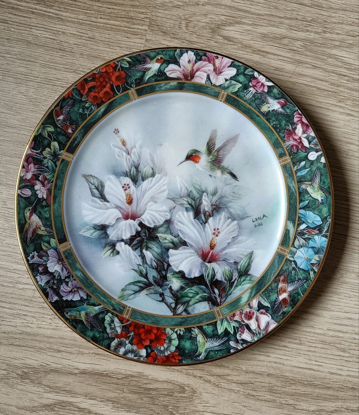 Bradford Exchange Lena Liu Kolibrie Decoratieve Plaat, Ophalen of Verzenden