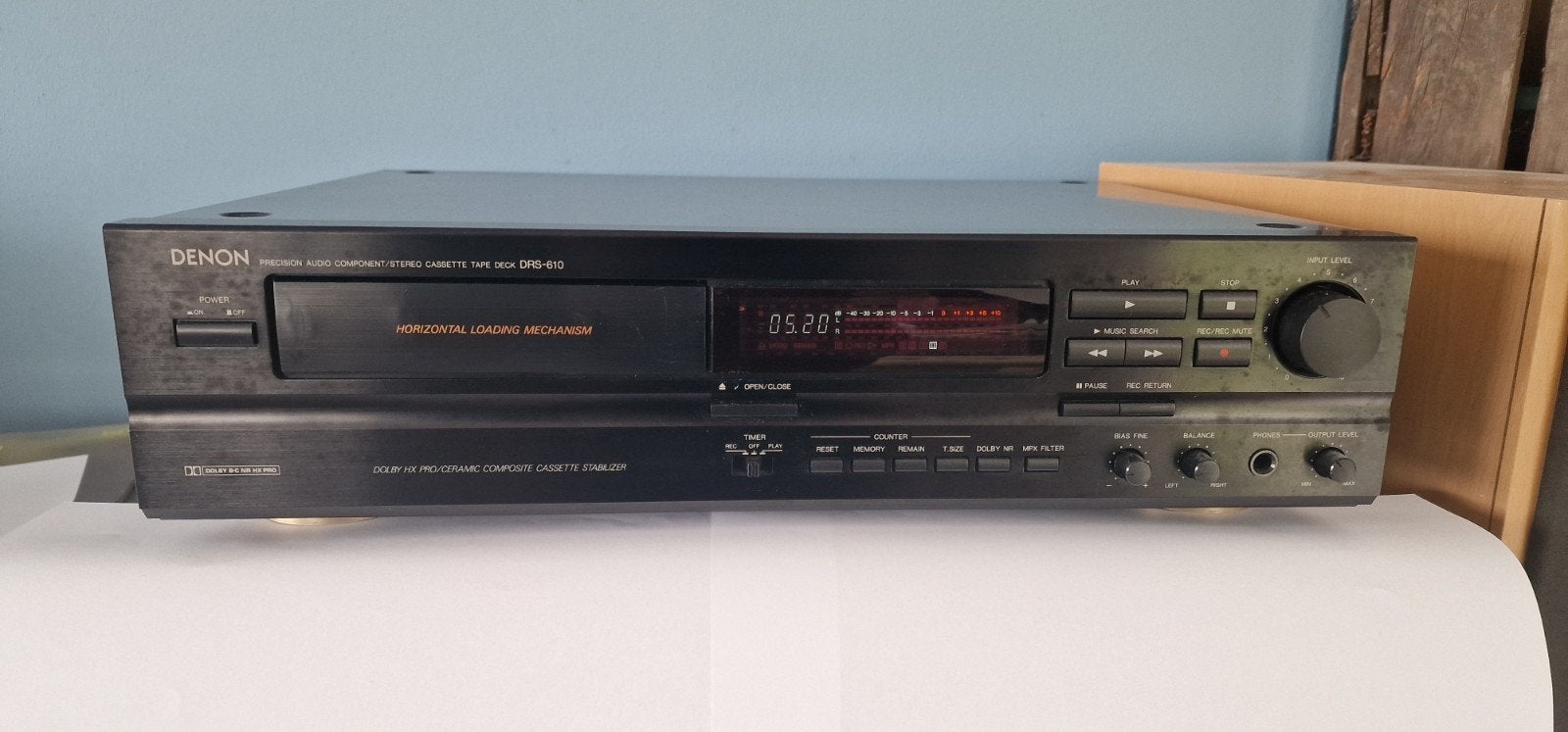 Denon DRS-610 Cassettedeck - Uitstekende Staat, Audio, Tv en Foto, Cassettedecks, Ophalen of Verzenden, Enkel, Denon, Tiptoetsen