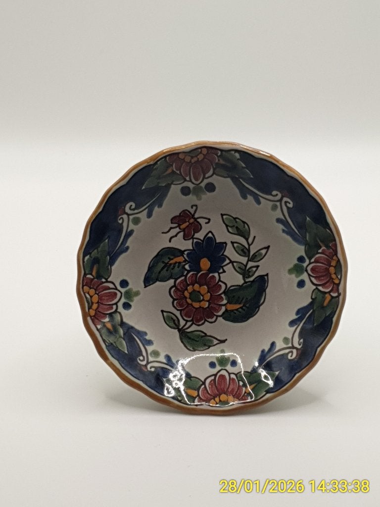 Makkum 310 Wandbordje met Bloemen, Ophalen of Verzenden