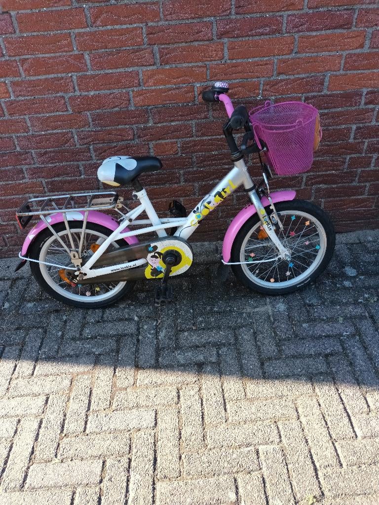 LOEKIE 16 INCH MEISJES FIETSJE, Ophalen, Terugtraprem, LOEKIE, Gebruikt