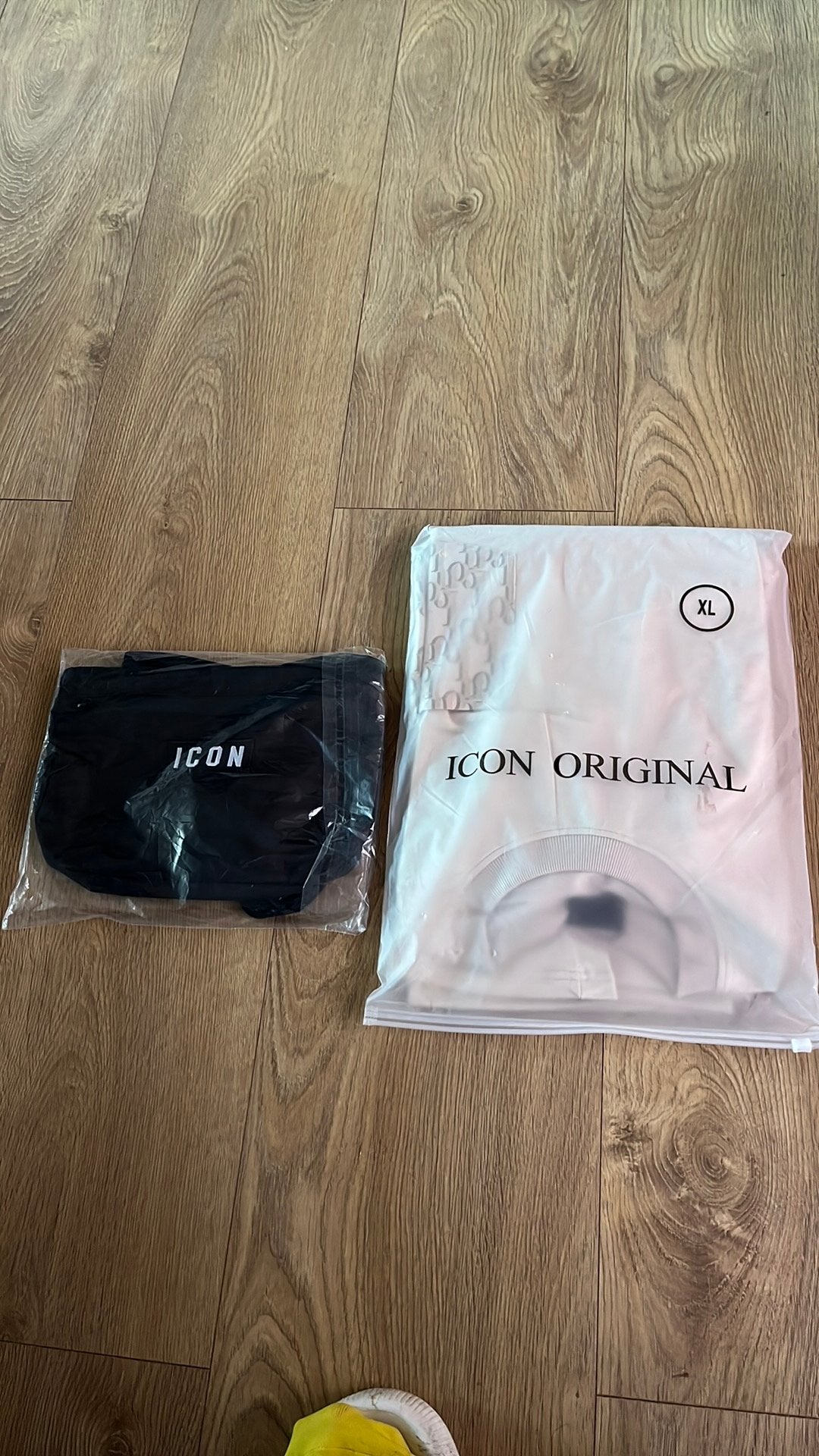 Setje shirt, korte broek en tasje XL, Ophalen of Verzenden, Nieuw, Maat 56/58 (XL), Beige
