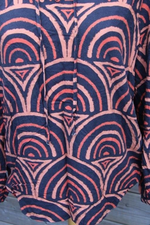 Tuniek zwart/ bruin/ rood Geisha mt XL/42 Vaste prijs, Geisha, Maat 42/44 (L), Ophalen of Verzenden, Zo goed als nieuw