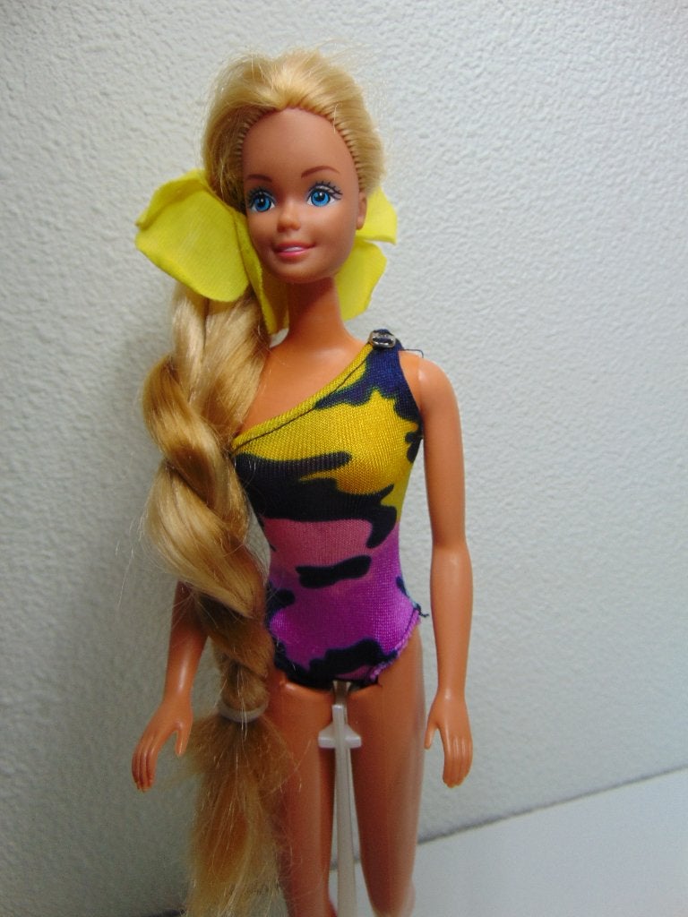 Prachtige staat deze pop Tropical Barbie jaren 80, Ophalen of Verzenden, Gebruikt, Pop