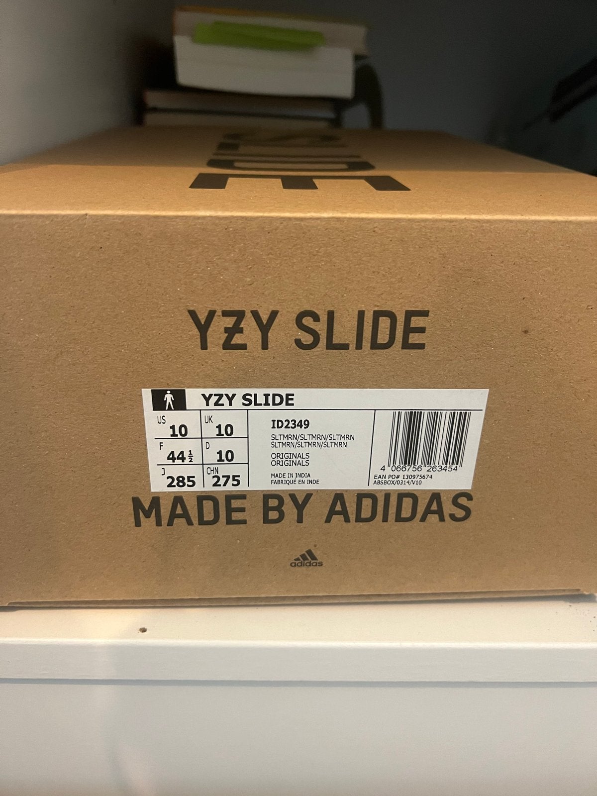 Adidas Yeezy Slide 'Slate Grey' - Maat 44.5, Ophalen of Verzenden, Nieuw, Overige kleuren, Slippers