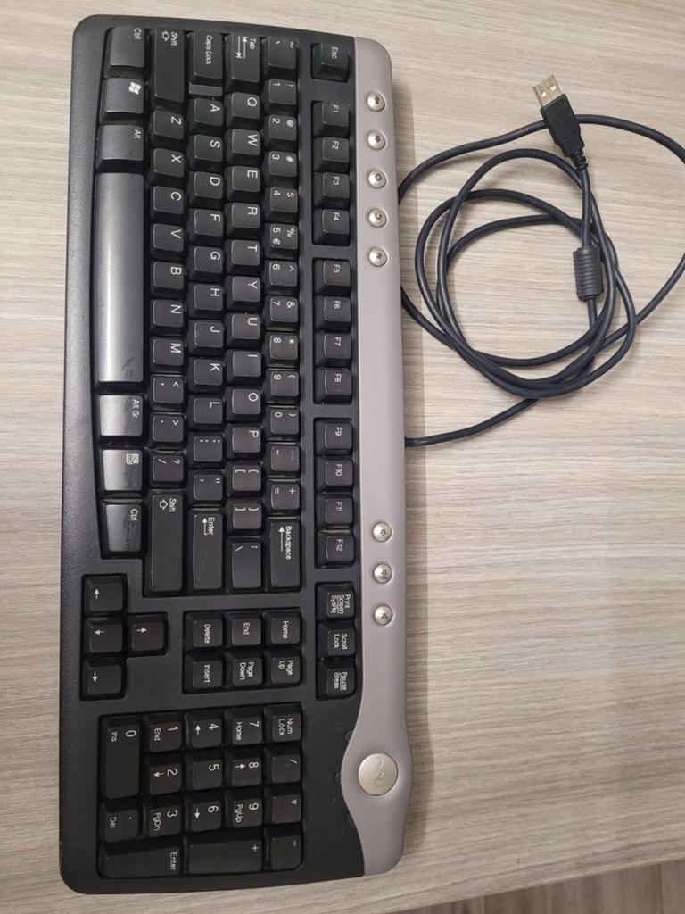 Dell SK-8125 USB Toetsenbord - QWERTY, Computers en Software, Toetsenborden, Gebruikt, Ophalen of Verzenden, Dell, Qwerty
