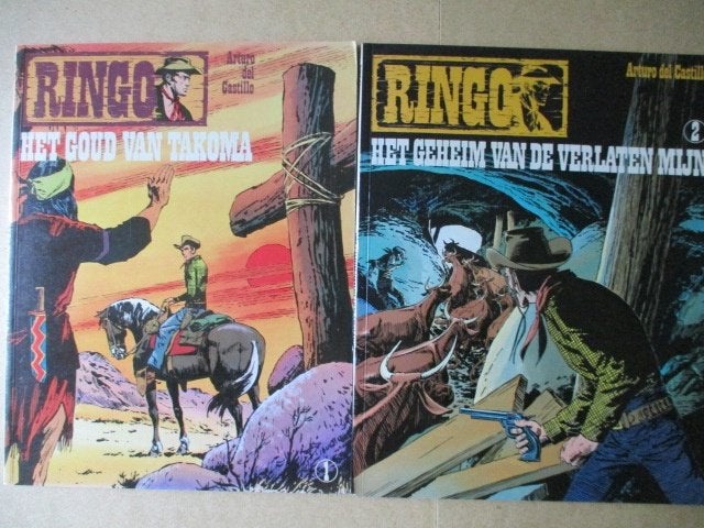 w0259 ringo 6x, Boeken, Stripboeken, Meerdere stripboeken, Ophalen, Gelezen