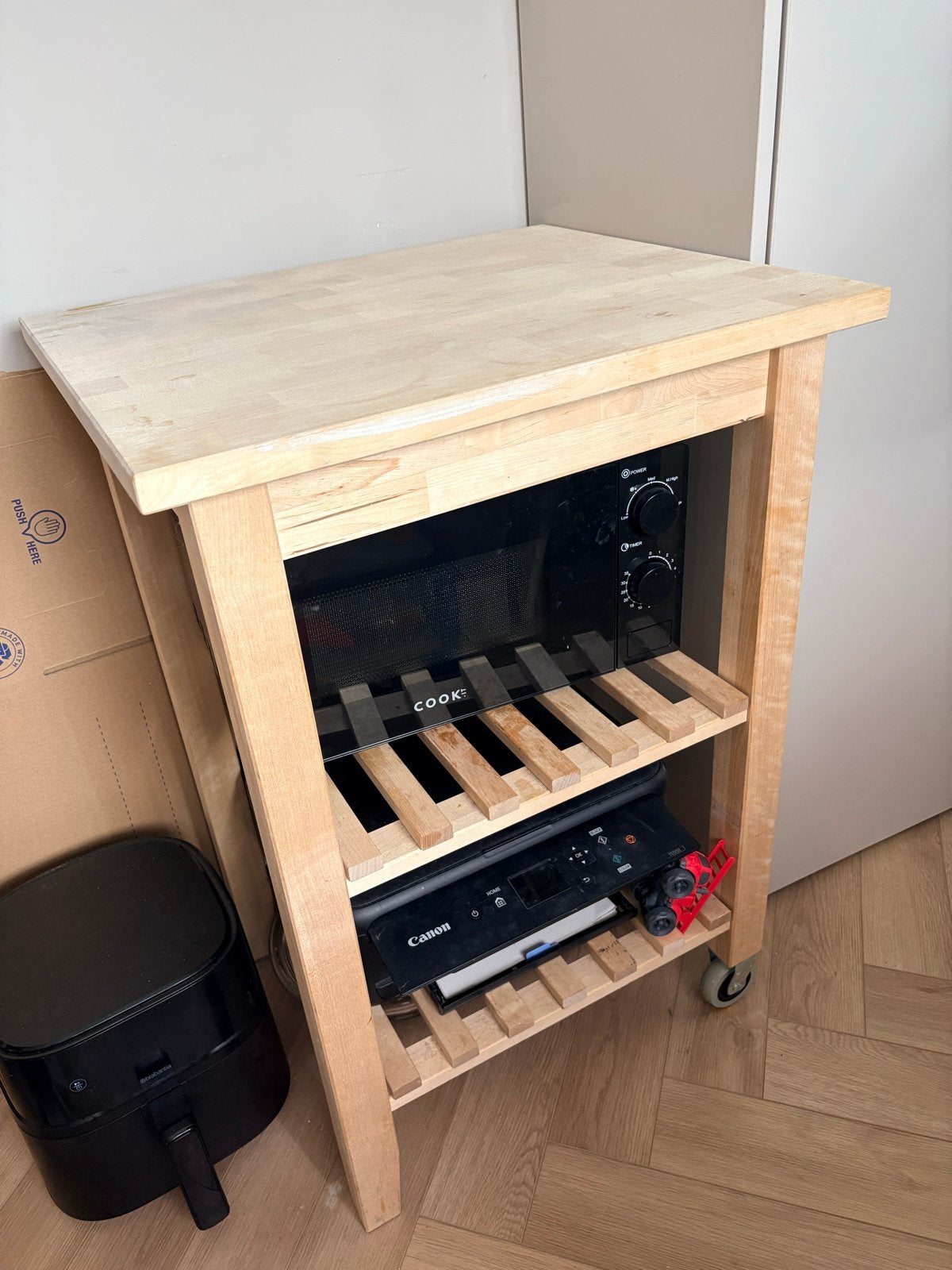 IKEA Bekvam roltafel massief hout 58x50 cm, Ophalen, Gebruikt, Hout, IKEA