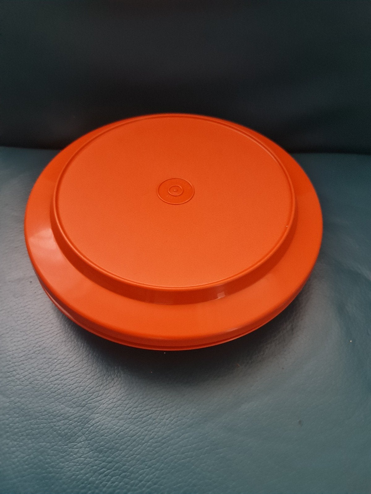 Tupperware vintage koektrommel met deksel - Oranje, Gebruikt, Schaal, Oranje, Ophalen of Verzenden