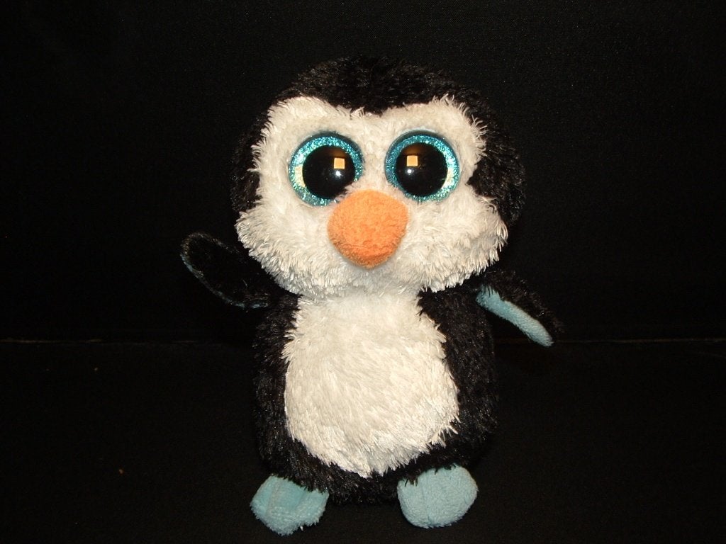 TY BEANIE BOOS PINGUIN WADDLES PLUCHE ZWART/WIT MET, Ophalen of Verzenden, Nieuw, Overige typen