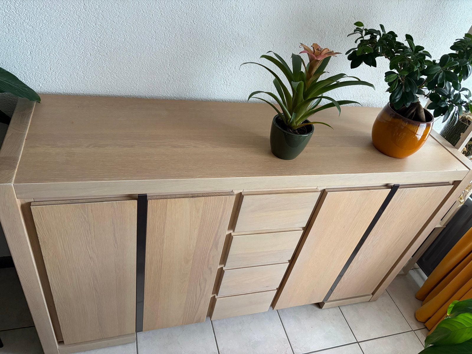 Stijlvol Eiken Dressoir met Lades en Deuren, Ophalen, 150 tot 200 cm, Eikenhout, Zo goed als nieuw