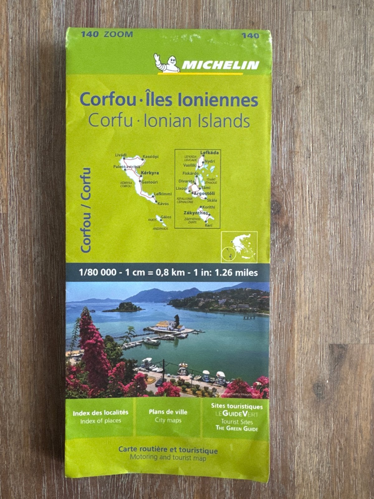 Michelin wegenkaart Corfu en Ionische Eilanden, Michelin, Europa, Nieuw, Ophalen of Verzenden
