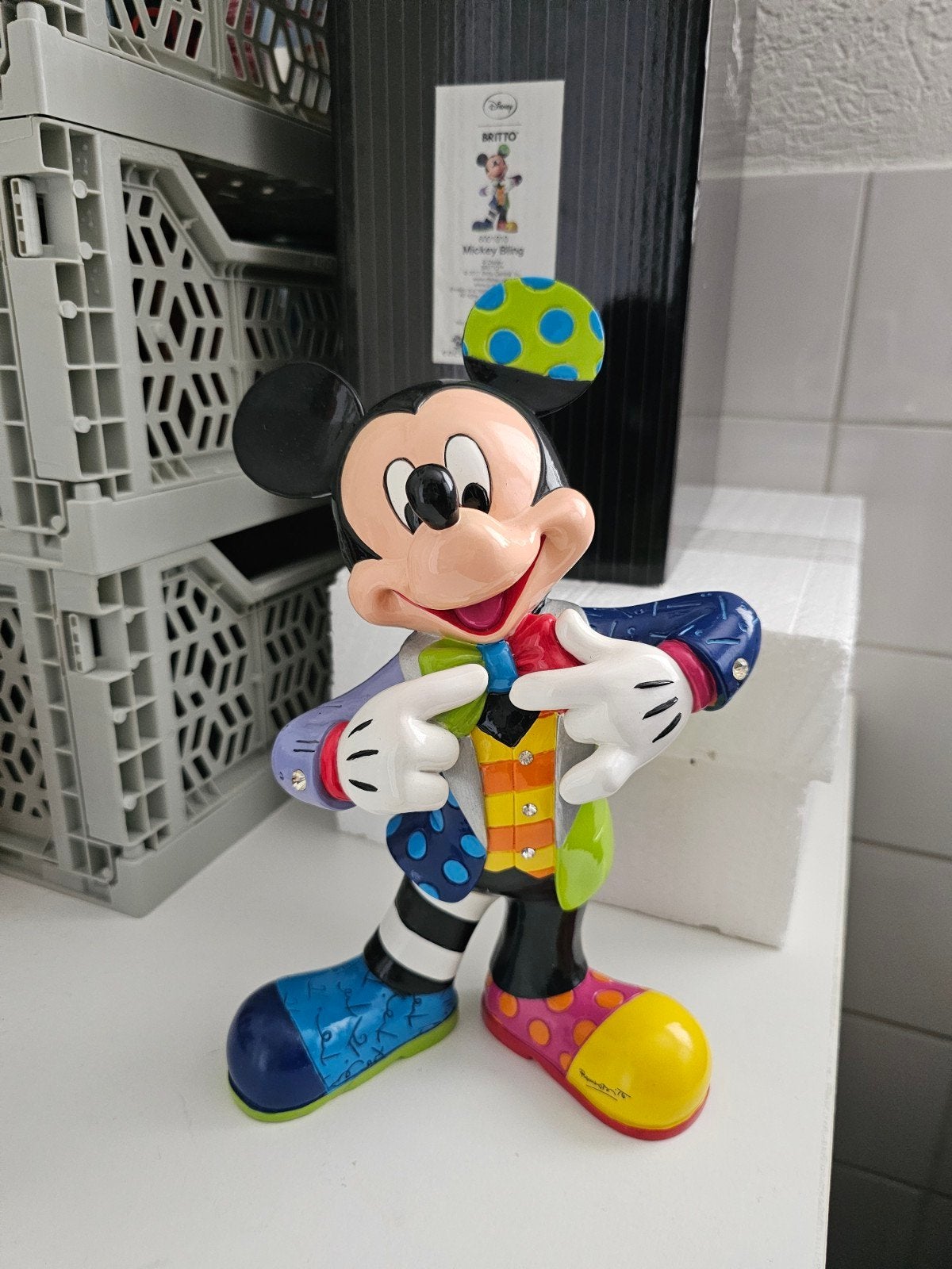 Disney Britto Mickey Mouse Beeld 90th anniversary - nieuw, Ophalen, Mickey Mouse, Nieuw, Beeldje of Figuurtje