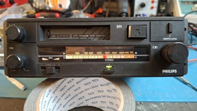 Philips 22AC 511 Radio Cassette vintage, Auto diversen, Gebruikt, Philips@info.nl, Ophalen of Verzenden, Eindhoven