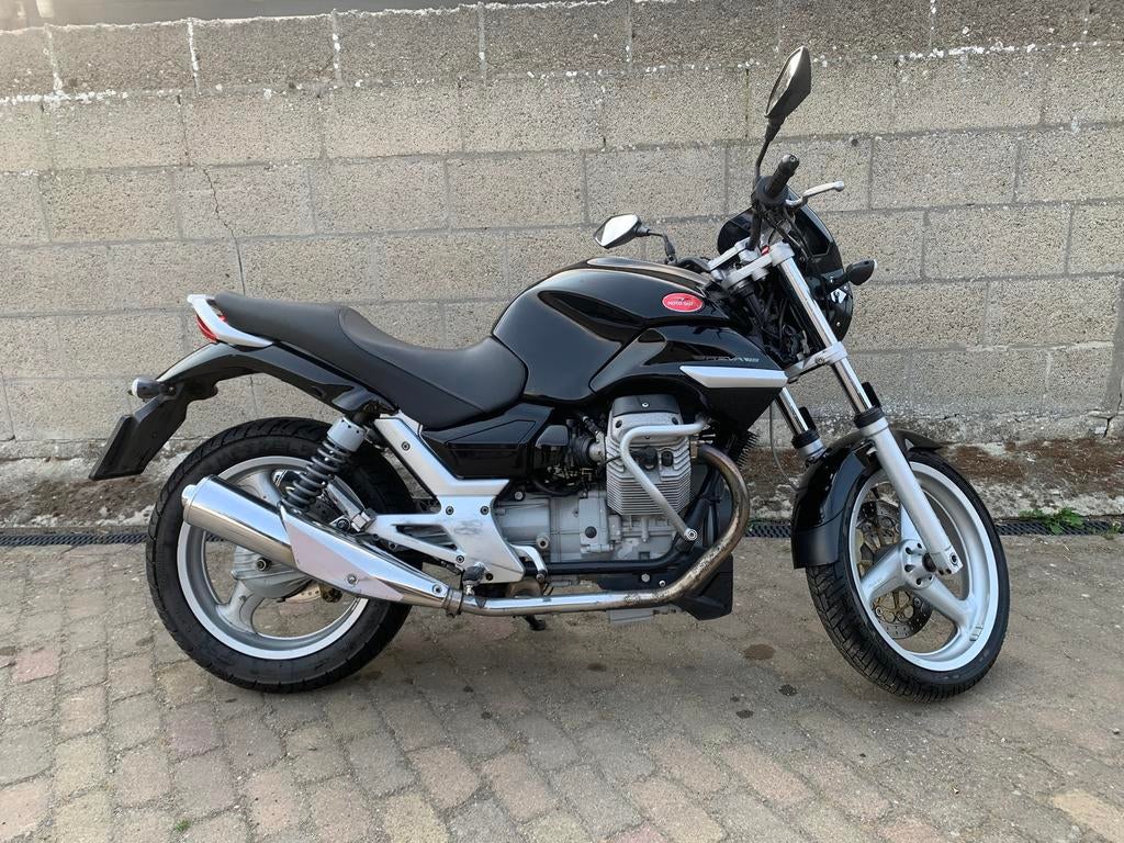 Mooie zwarte Moto Guzzi Breva 750, Motoren, 750 cc, 2 cilinders, LED Verlichting, Motorrijbewijs A