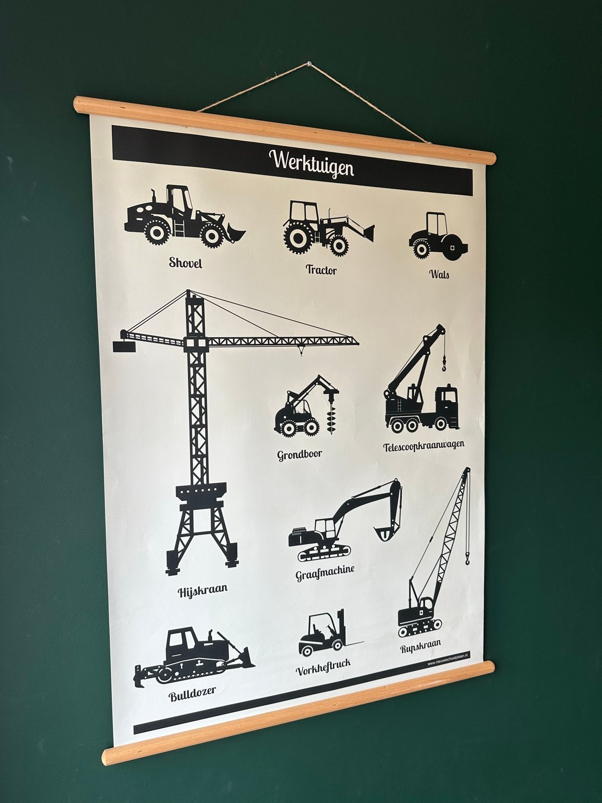 Schoolplaat kinderkamer 70x100cm - NL/EN, Kinderen en Baby's, Kinderkamer | Inrichting en Decoratie, Ophalen of Verzenden, Zo goed als nieuw