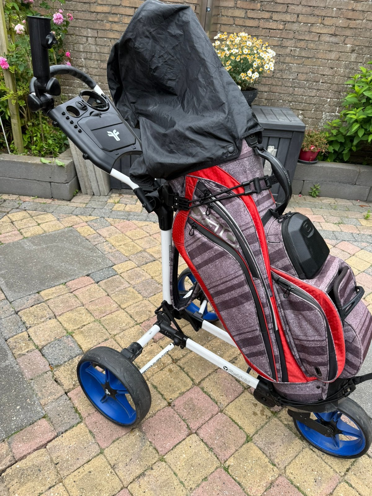 Aquatech Ogio Cart Bag, Faster Fold golftrolley., Sport en Fitness, Golf, Ophalen, Zo goed als nieuw, Tas