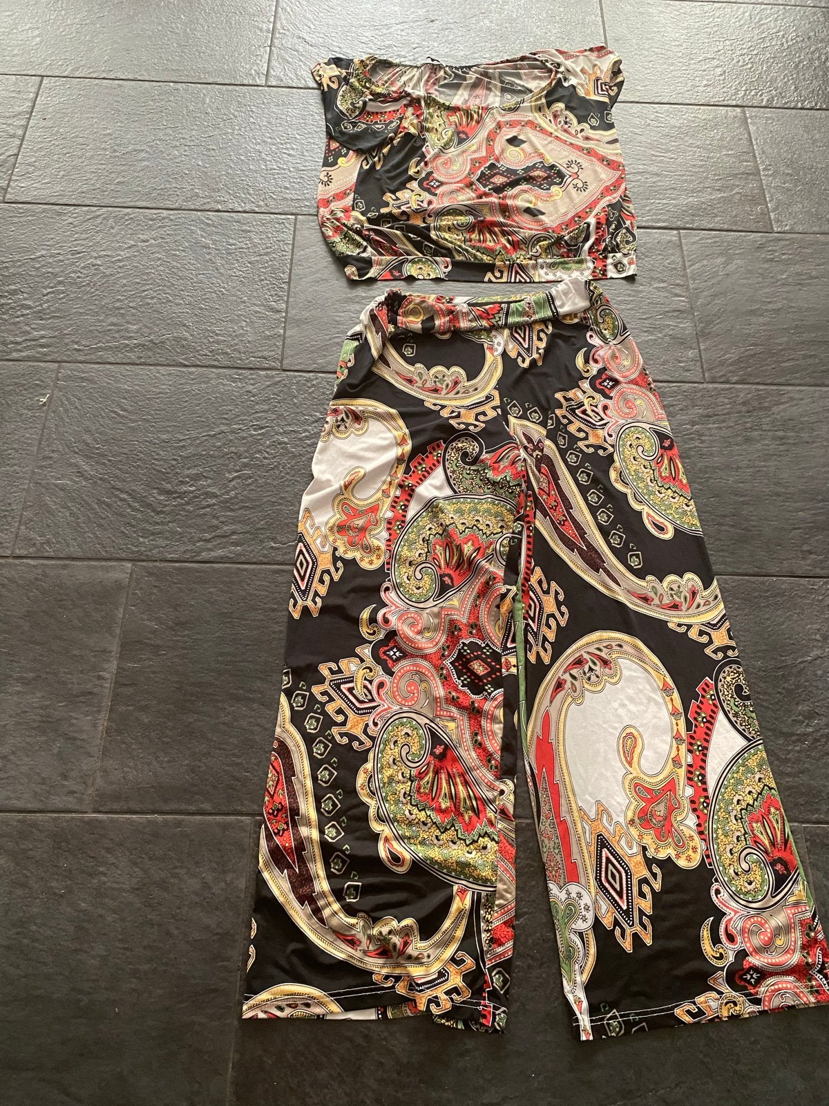 Batida Paisley Print Broek en Top Set Maat M, Maat 38/40 (M), Meerkleurig, Ophalen of Verzenden, Zo goed als nieuw
