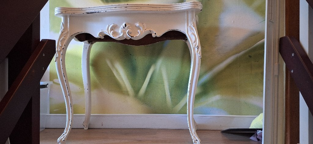 Antieke tafel en stoel, Ophalen, Gebruikt, Teakhout, 50 tot 100 cm