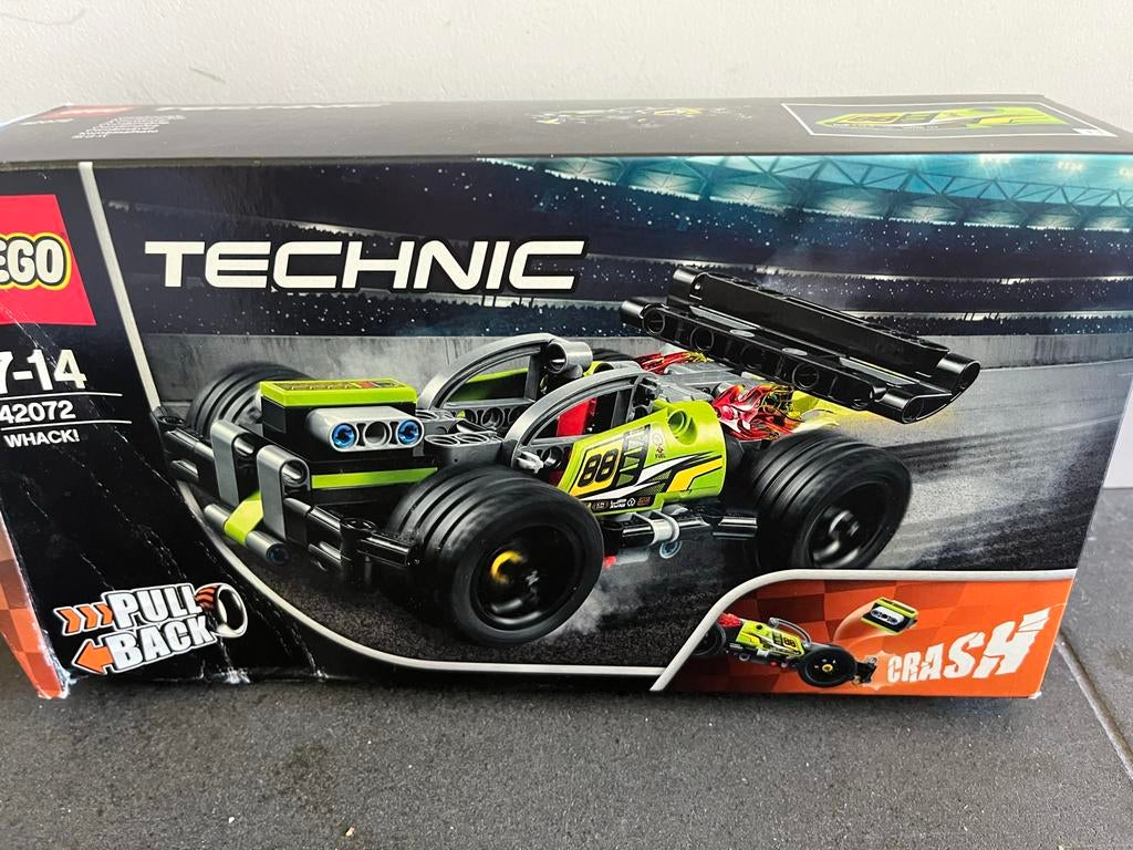 LEGO Technic 42072 Whack! Pull-back auto, Ophalen of Verzenden, Zo goed als nieuw, Overige merken