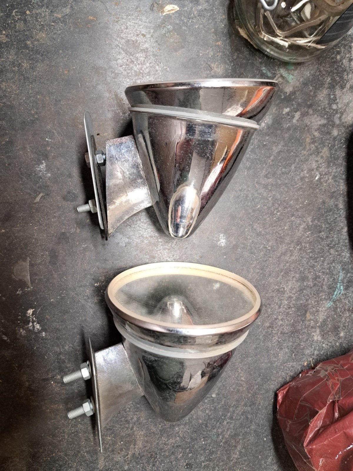 2 Auto Oldtimer Spiegels in Zeer Nette Staat, Auto-onderdelen, Spiegels, Ophalen of Verzenden, Gebruikt, Universele onderdelen