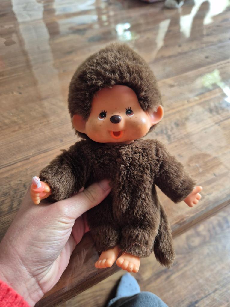 Vintage Monchhichi aapje, Ophalen of Verzenden, Stoffen beer, Overige merken