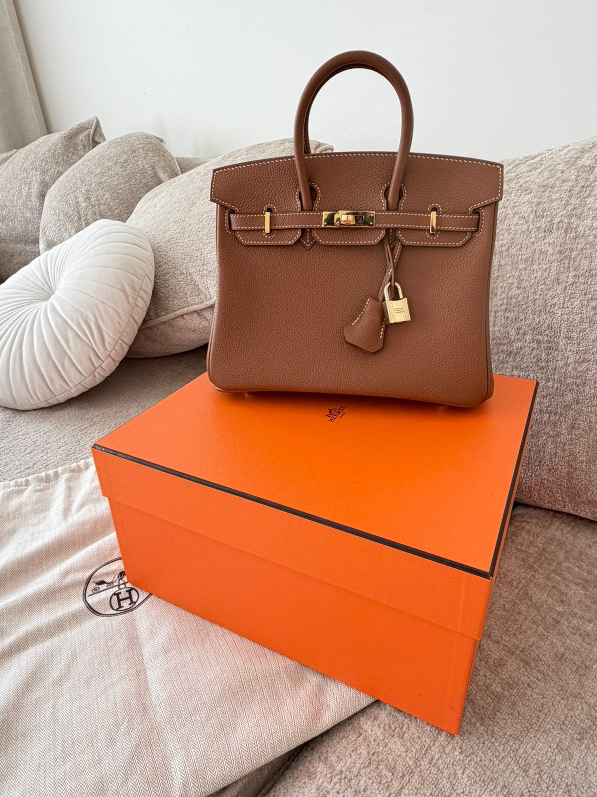 Hermes Birkin 25, Ophalen, Zo goed als nieuw, Handtas