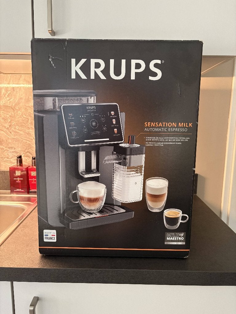 Krups Sensation Milk volautomatische espressomachine, Ophalen, Afneembaar waterreservoir, Gebruikt, Espresso apparaat