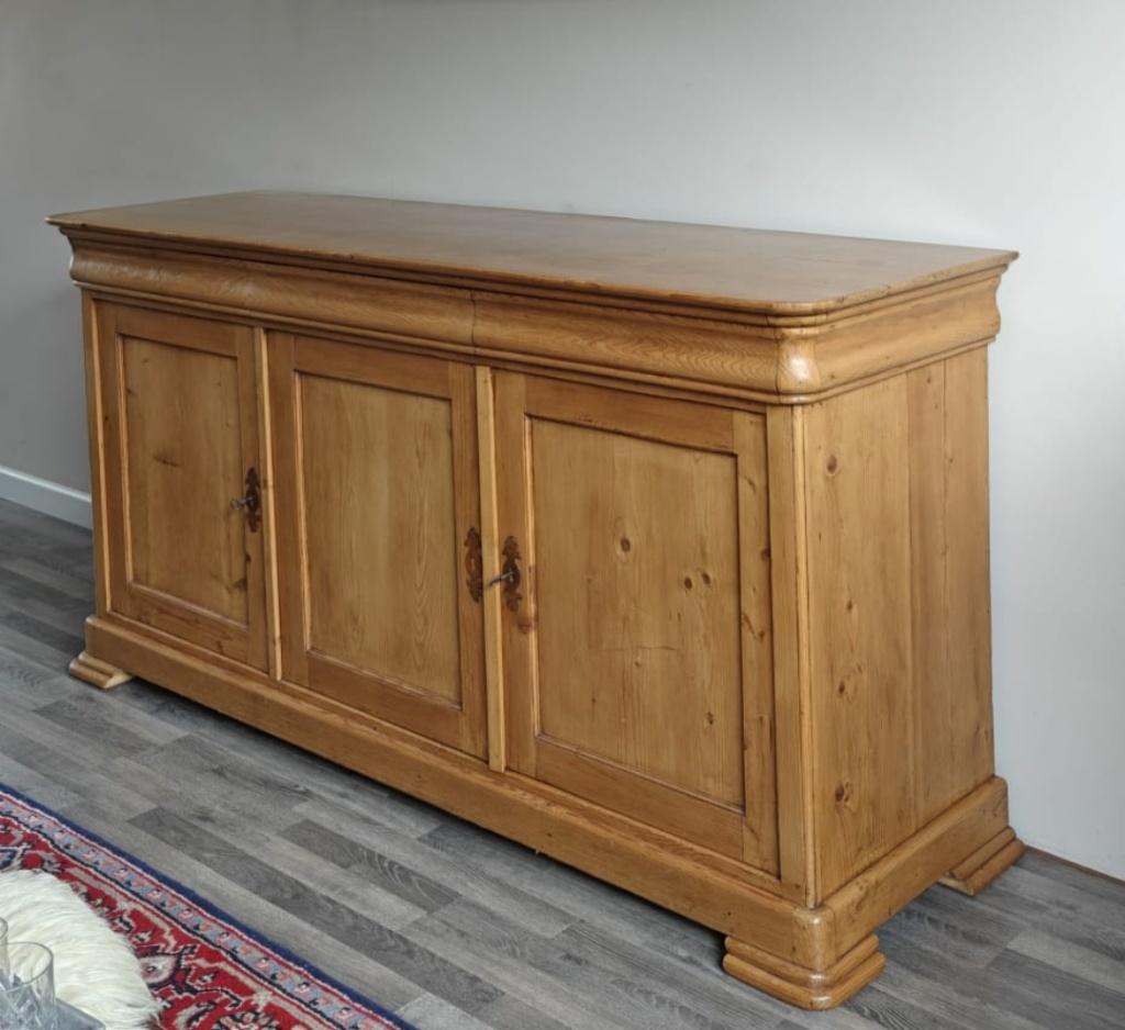 Handgemaakt oud grenen dressoir, Huis en Inrichting, Ophalen, Gebruikt, Met deur(en), Oud grenen