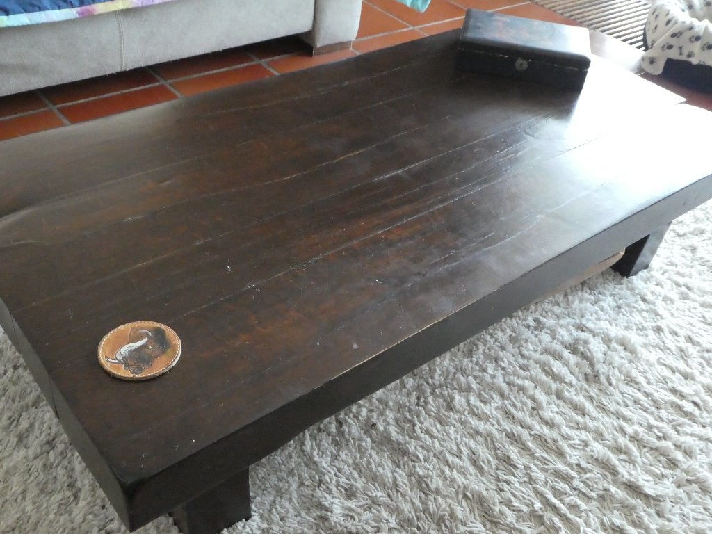 Eiken salontafel, Ophalen, Gebruikt, 100 tot 150 cm, Eikenhout