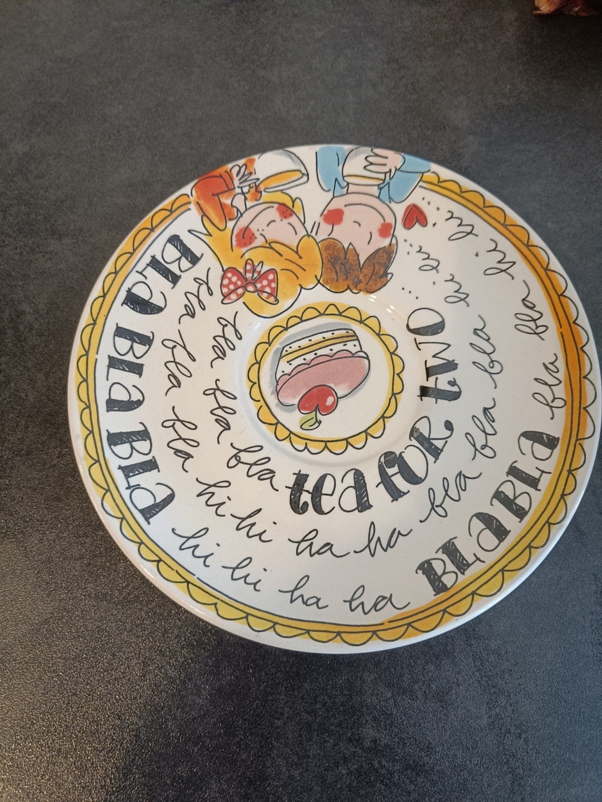 Blond Amsterdam borden - Tea for Two & I Love Holland, Ophalen, Gebruikt, Keramiek, Bord(en)